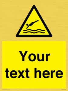 Custom Warning diving area